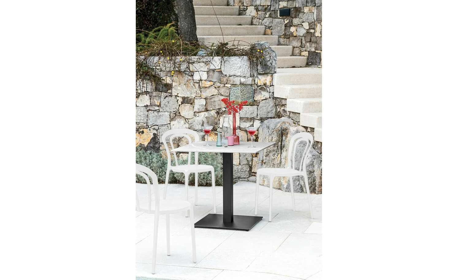 Connubia Stuhl stapelbar Caffe | Schneeweiß 5 Connubia Stuhl stapelbar Caffe | Schneeweiß – Bild 3