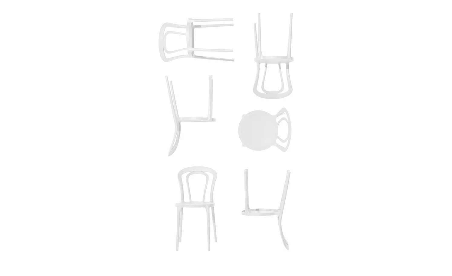 Connubia Stuhl stapelbar Caffe | Schneeweiß 3 Connubia Stuhl stapelbar Caffe | Schneeweiß