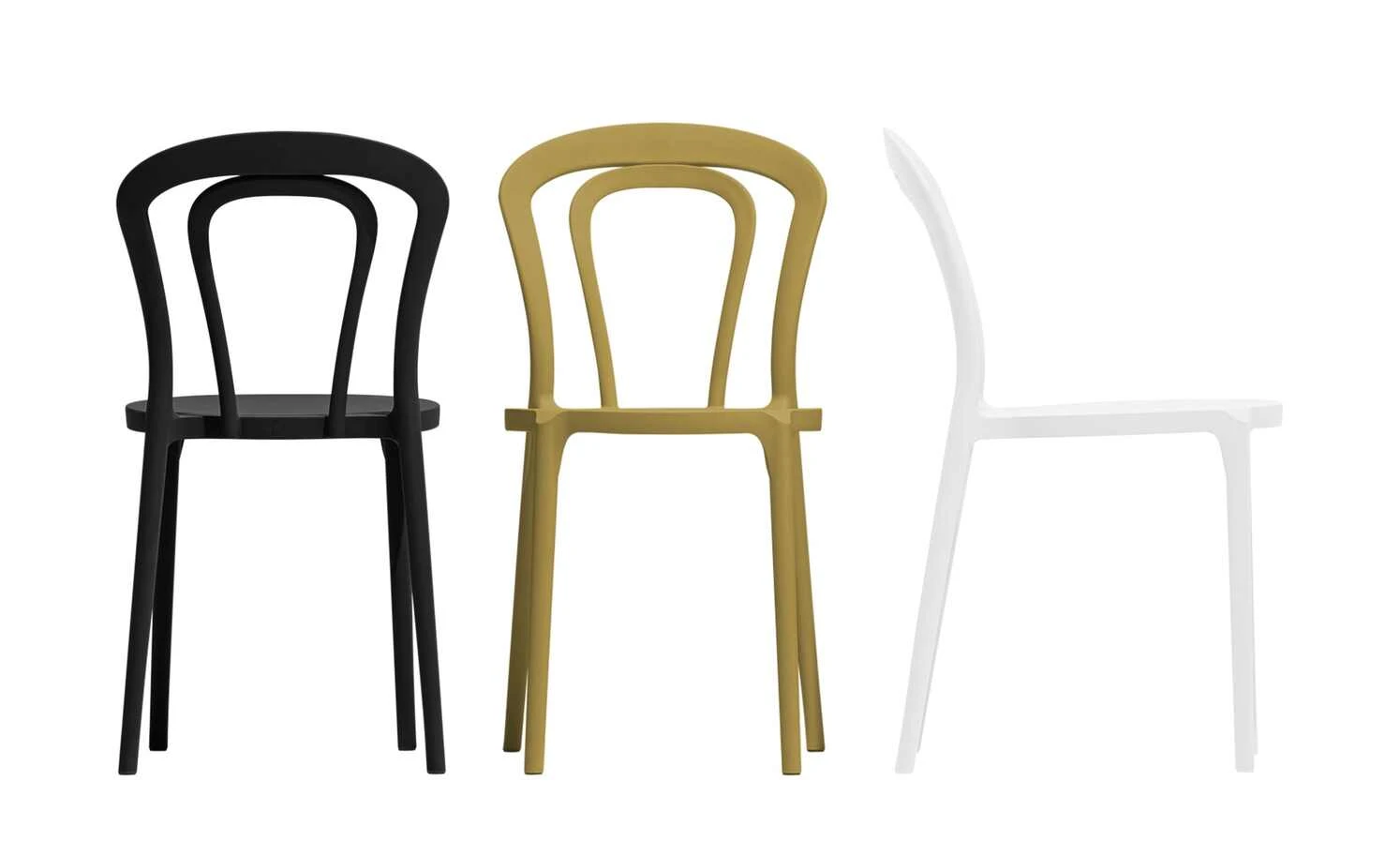 Connubia Stuhl stapelbar Caffe | Senfgelb 4 Connubia Stuhl stapelbar Caffe | Senfgelb – Bild 2