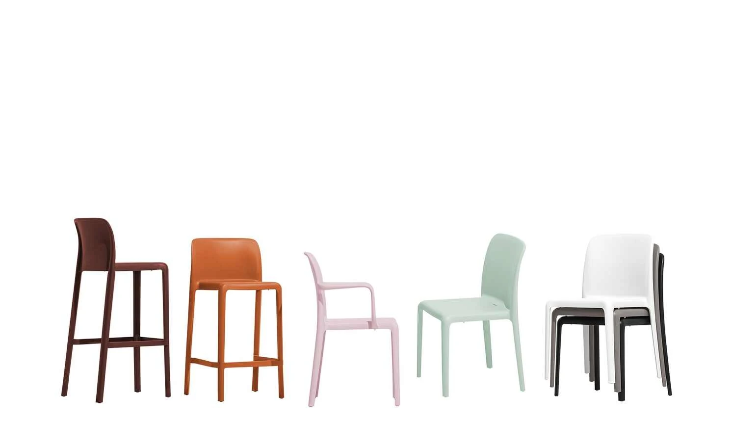 Connubia Barhocker stapelbar Bayo | Safran (Orange) ca. 65 cm 4 Connubia Barhocker stapelbar Bayo | Safran (Orange) ca. 65 cm – Bild 2