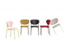 Connubia Polsterstuhl Cozy | Zitronengelb / Taubengrau