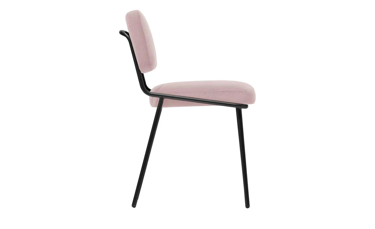 Connubia Polsterstuhl Sixty | Rosa / Schwarz 4 Connubia Polsterstuhl Sixty | Rosa / Schwarz – Bild 2