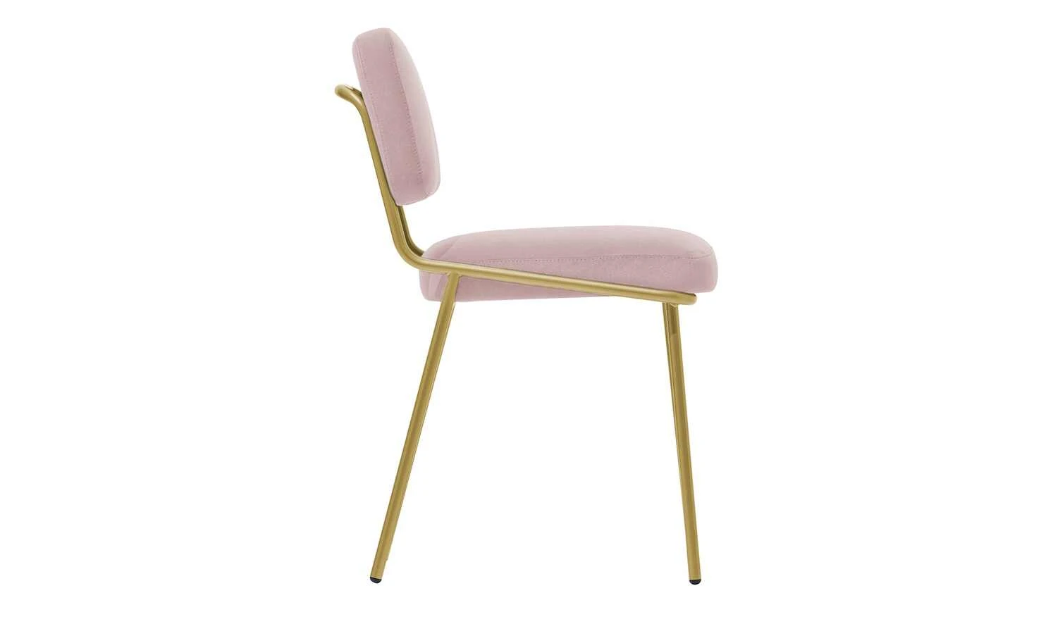 Connubia Polsterstuhl Sixty | Rosa / messingfarben 5 Connubia Polsterstuhl Sixty | Rosa / messingfarben – Bild 3