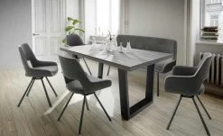 Polsterstuhl Jenala | Grau / Hellgrau Ja