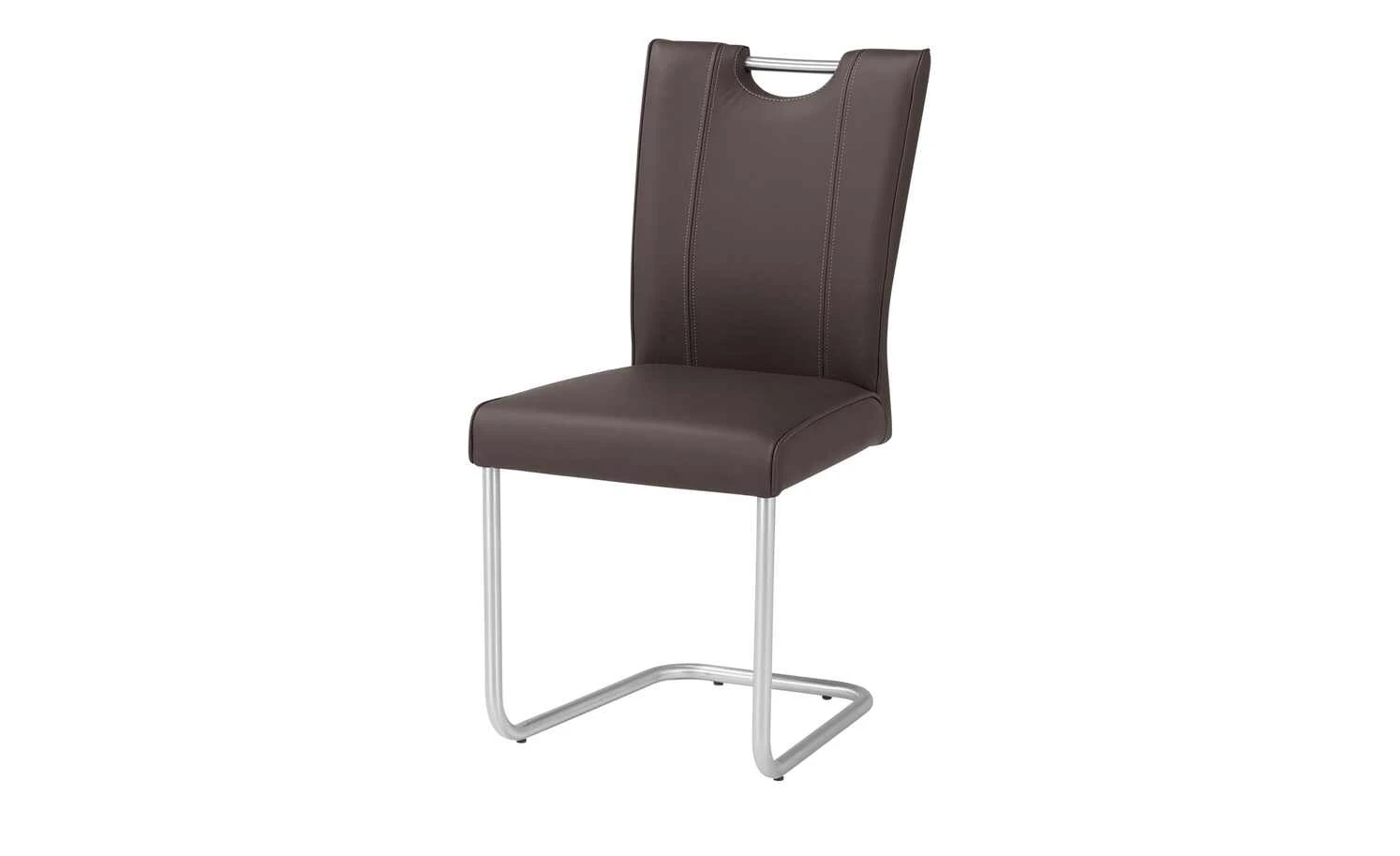 Leder-Schwingstuhl mit Griff 6861 | Dunkelbraun 4 Leder-Schwingstuhl mit Griff 6861 | Dunkelbraun – Bild 2