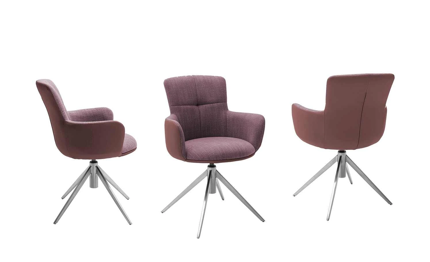 Polsterstuhl drehbar Curo | Merlot (Weinrot) Edelstahl 3 Polsterstuhl drehbar Curo | Merlot (Weinrot) Edelstahl