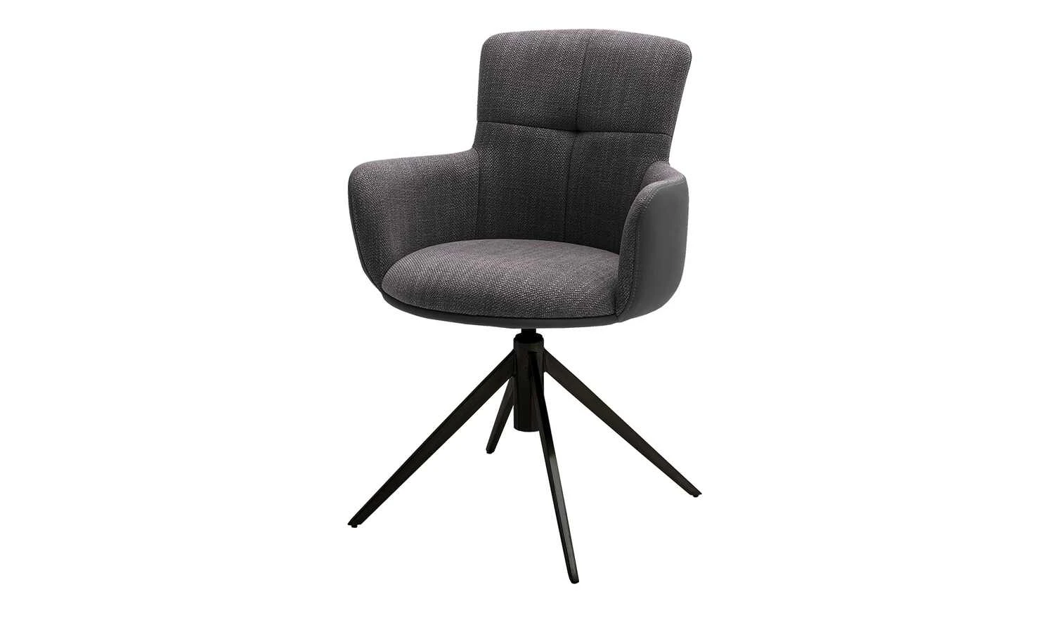 Polsterstuhl drehbar Curo | Anthrazit Schwarz 6 Polsterstuhl drehbar Curo | Anthrazit Schwarz – Bild 4