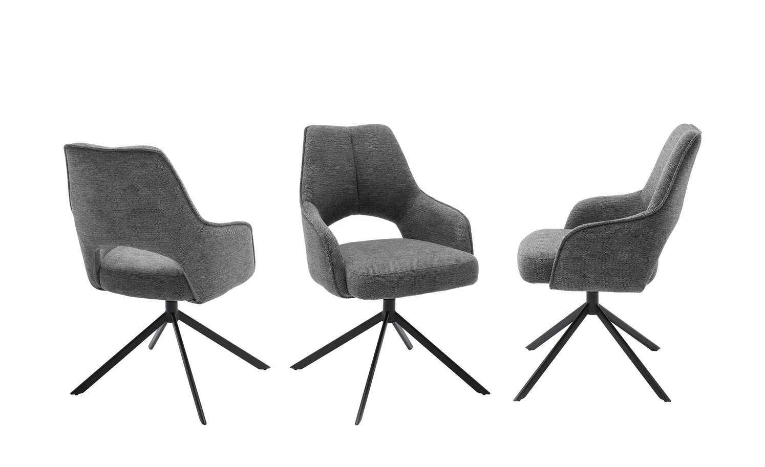 Polsterstuhl drehbar Gory | Anthrazit 4 Polsterstuhl drehbar Gory | Anthrazit – Bild 2