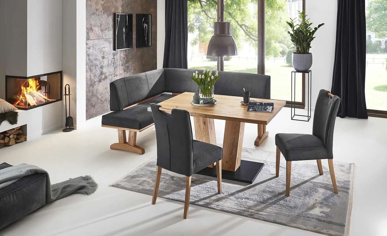 Polsterstuhl Mila | Graphit (Dunkelgrau) 3 Polsterstuhl Mila | Graphit (Dunkelgrau)