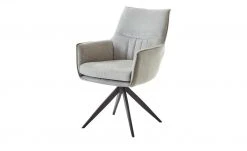 Armlehnstuhl Latina | Platingrau (Hellgrau) Metall Nein