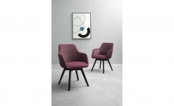 Dine + Mine Polsterstuhl Corby | Bordeaux Schwarz Ja