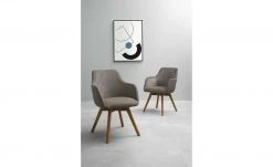 Dine + Mine Polsterstuhl Corby | Cappuccino (Braun) Wildeiche Ja