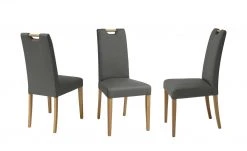 Woodford Polsterstuhl mit Griff Gabi 4 | Fango (Grau) Eiche