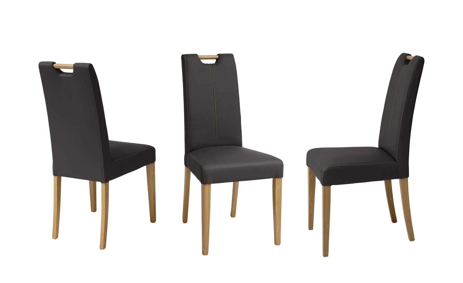 Woodford Polsterstuhl mit Griff Gabi 4 | Braun Eiche 3 Woodford Polsterstuhl mit Griff Gabi 4 | Braun Eiche