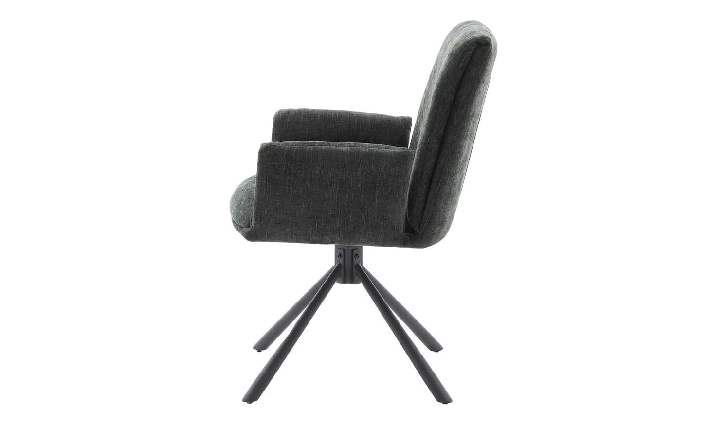Polsterstuhl drehbar Lodis | Anthrazit Schwarz 7 Polsterstuhl drehbar Lodis | Anthrazit Schwarz – Bild 5