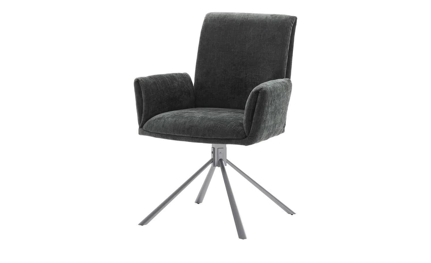 Polsterstuhl drehbar Lodis | Anthrazit Edelstahl 4 Polsterstuhl drehbar Lodis | Anthrazit Edelstahl – Bild 2