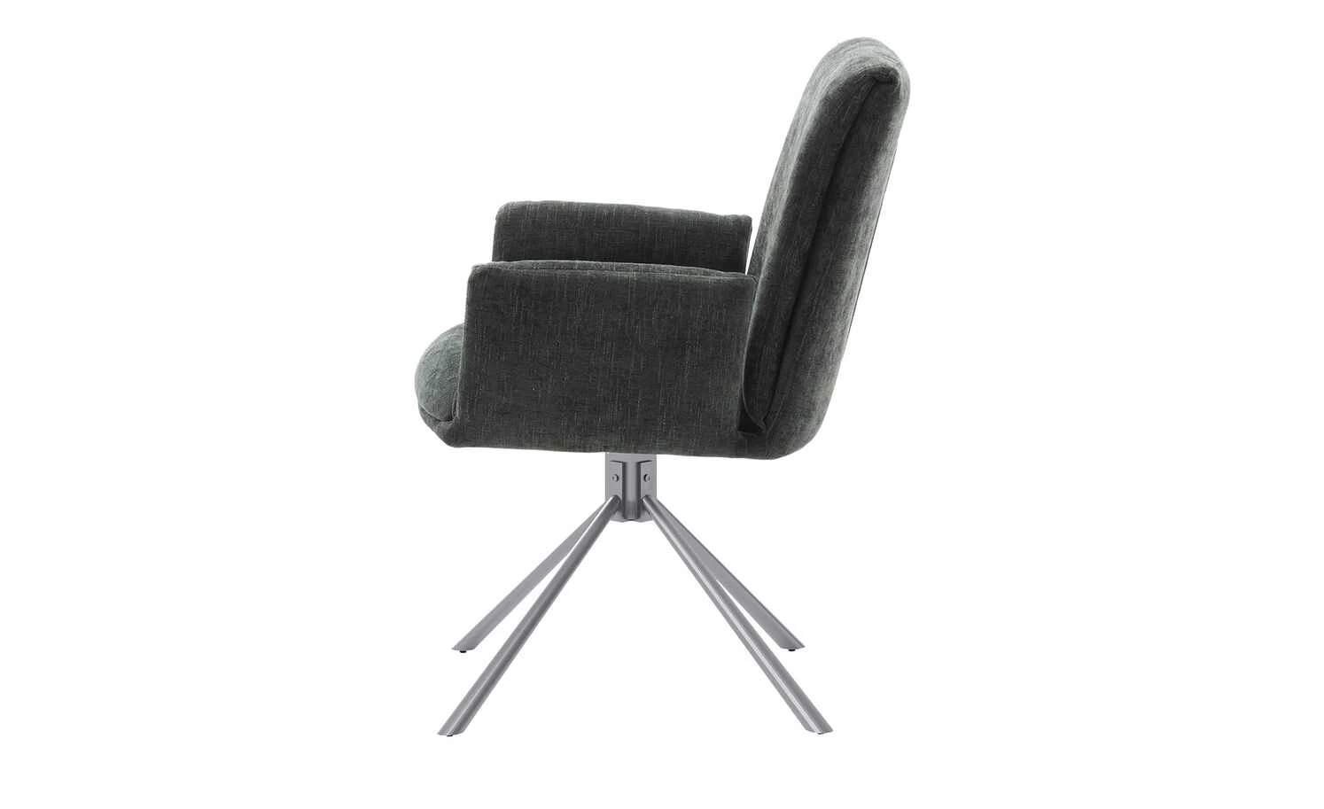 Polsterstuhl drehbar Lodis | Anthrazit Edelstahl 7 Polsterstuhl drehbar Lodis | Anthrazit Edelstahl – Bild 5