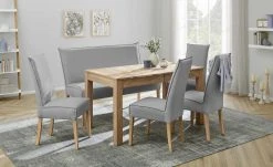 Woodford Polsterstuhl Gerda | Hellgrau Eiche