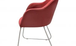 Woodford Polsterstuhl mit Armlehne Vilo | Kaminrot Kufengestell - Edelstahl -Stuhle Geschaft 15309590 3 202208251235