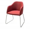 Woodford Polsterstuhl mit Armlehne Vilo | Kaminrot Kufengestell - Edelstahl -Stuhle Geschaft 15309590 6 202208251235