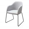Woodford Polsterstuhl mit Armlehne Vilo | Silbergrau Kufengestell – Schwarz -Stuhle Geschaft 15309599 6 202208251235