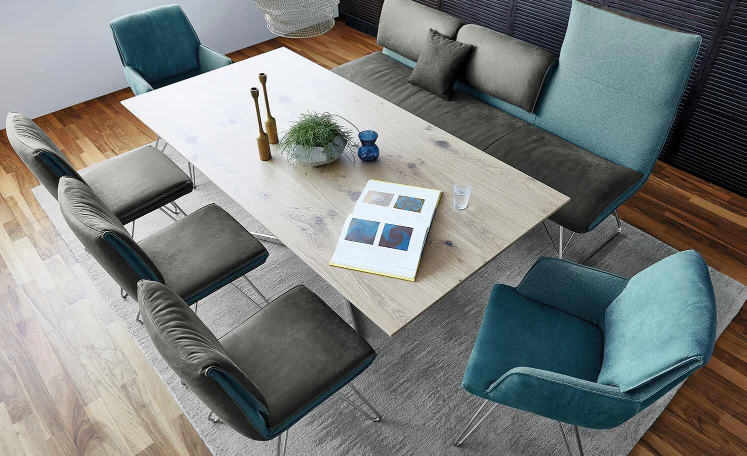 KOINOR Polsterstuhl Cocoon | Iron (Anthrazit) / Blau Nein 4 KOINOR Polsterstuhl Cocoon | Iron (Anthrazit) / Blau Nein – Bild 2